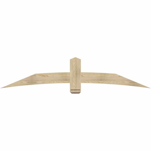 Ekena Millwork Bellingham Rough Sawn Timber Gable Bracket, Douglas Fir, 84"W x 17"H x 2"D x 6"F, 5/12 Pitch GBW084X17X0206BEL00RDF - main